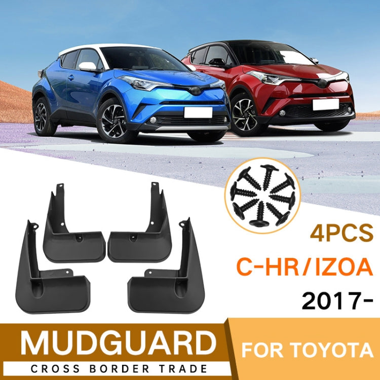 For Toyota IZOA C-HR 2017-2023 4pcs/Set Car Auto Soft Plastic Splash Flaps Fender Guard, For Toyota IZOA C-HR 2017-2023