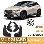 For Mazda CX-3 2015-2021 4pcs/Set Car Auto Soft Plastic Splash Flaps Fender Guard, For Mazda CX-3 2015-2021