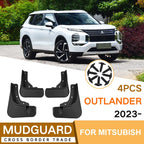 For Mitsubishi Outlander 2023 4pcs/Set Car Auto Soft Plastic Splash Flaps Fender Guard, For Mitsubishi Outlander 2023