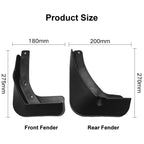 For Volkswagen Passat B8 2015-2019 4pcs/Set Car Auto Soft Plastic Splash Flaps Fender Guard, For Volkswagen Passat B8 2015-2019