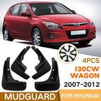 For Hyundai i30cw Wagon 2007-2012 4pcs/Set Car Auto Soft Plastic Splash Flaps Fender Guard, For Hyundai i30cw Wagon 2007-2012