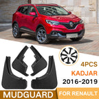 For Renault Kadjar 2016-2019 4pcs/Set Car Auto Soft Plastic Splash Flaps Fender Guard, For Renault Kadjar 2016-2019