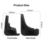 For Renault Kadjar 2016-2019 4pcs/Set Car Auto Soft Plastic Splash Flaps Fender Guard, For Renault Kadjar 2016-2019