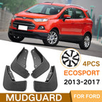 For Ford Ecosport 2013-2017 4pcs/Set Car Auto Soft Plastic Splash Flaps Fender Guard, For Ford Ecosport 2013-2017