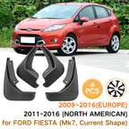 For Ford Fiesta 2013-2017 4pcs/Set Car Auto Soft Plastic Splash Flaps Fender Guard, For Ford Fiesta