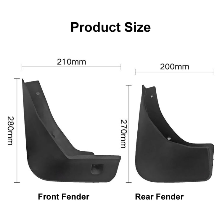 For Buick Opel Mokka X Vauxhall Encore 2013-2019 4pcs/Set Car Auto Soft Plastic Splash Flaps Fender Guard, For Buick Encore 2013-2019
