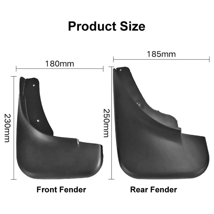 For Volkswagen Bora 2003-2008 4pcs/Set Car Auto Soft Plastic Splash Flaps Fender Guard, For Volkswagen Bora 2003-2008