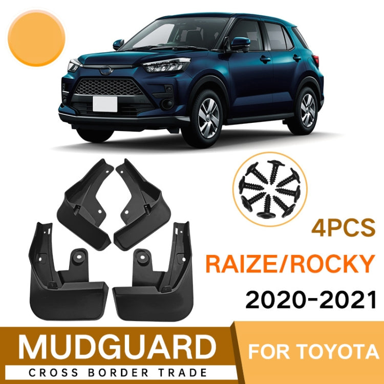 For Toyota Raize Rocky 2020-2021 4pcs/Set Car Auto Soft Plastic Splash Flaps Fender Guard, For Toyota Raize Rocky 2020-2021