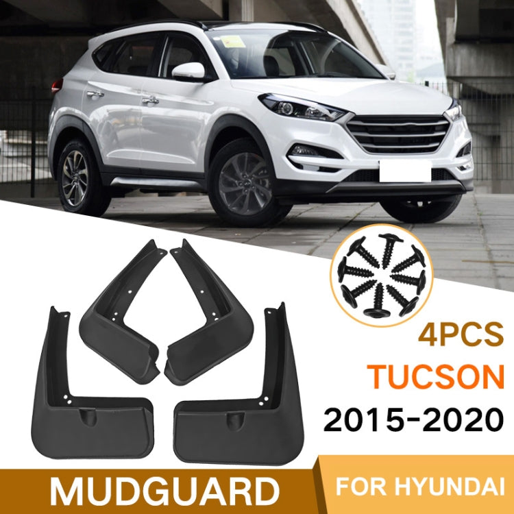 For Hyundai Tucson 2015-2020 4pcs/Set Car Auto Soft Plastic Splash Flaps Fender Guard, For Hyundai Tucson 2015-2020