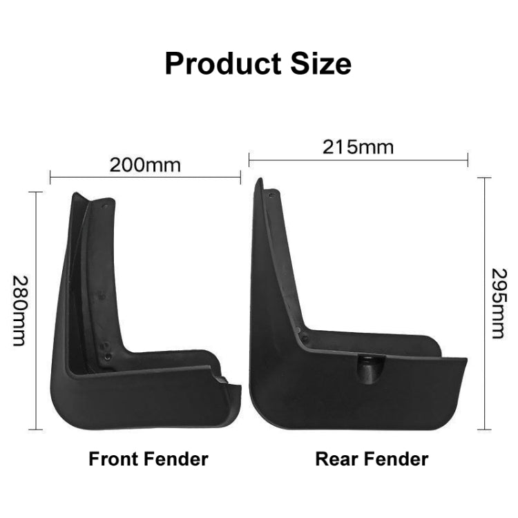 For Hyundai Tucson 2015-2020 4pcs/Set Car Auto Soft Plastic Splash Flaps Fender Guard, For Hyundai Tucson 2015-2020