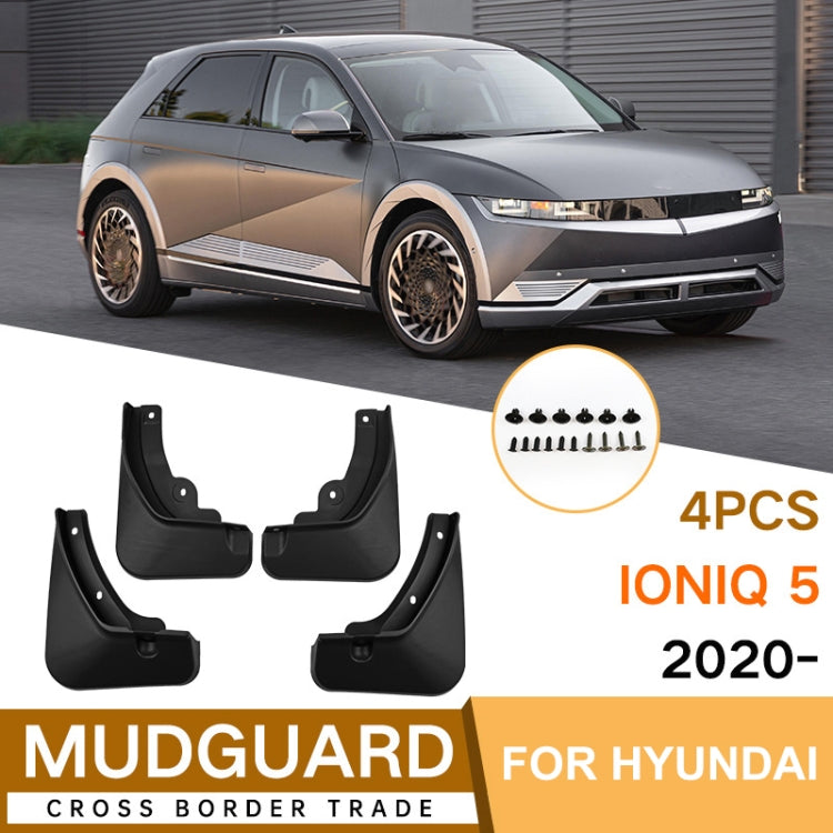 For Hyundai Ioniq 5 2020-2022 4pcs/Set Car Auto Soft Plastic Splash Flaps Fender Guard, For Hyundai Ioniq 5 2020-2022