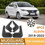 For Changan Alsvin 2018-2022 4pcs/Set Car Auto Soft Plastic Splash Flaps Fender Guard, For Changan Alsvin 2018-2022