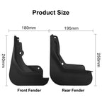 For Changan Alsvin 2018-2022 4pcs/Set Car Auto Soft Plastic Splash Flaps Fender Guard, For Changan Alsvin 2018-2022