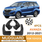 For Toyota Avanza 2012-2021 4pcs/Set Car Auto Soft Plastic Splash Flaps Fender Guard, For Toyota Avanza 2012-2021
