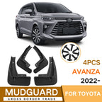 For Toyota Avanza 2022 4pcs/Set Car Auto Soft Plastic Splash Flaps Fender Guard, For Toyota Avanza 2022