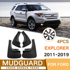 For Ford Explorer 2011-2019 4pcs/Set Car Auto Soft Plastic Splash Flaps Fender Guard, For Ford Explorer 2011-2019