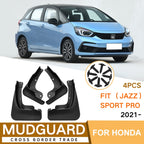 For Honda Fit Jazz Sport Pro 2021 4pcs/Set Car Auto Soft Plastic Splash Flaps Fender Guard, For Honda Fit Jazz Sport Pro 2021