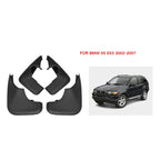 For BMW X5 E53 2002-2007 4pcs/Set Car Auto Soft Plastic Splash Flaps Fender Guard, For BMW X5 E53 2002-2007