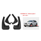 For BMW X3 F25 2011-2017 4pcs/Set Car Auto Soft Plastic Splash Flaps Fender Guard, For BMW X3 F25 2011-2017
