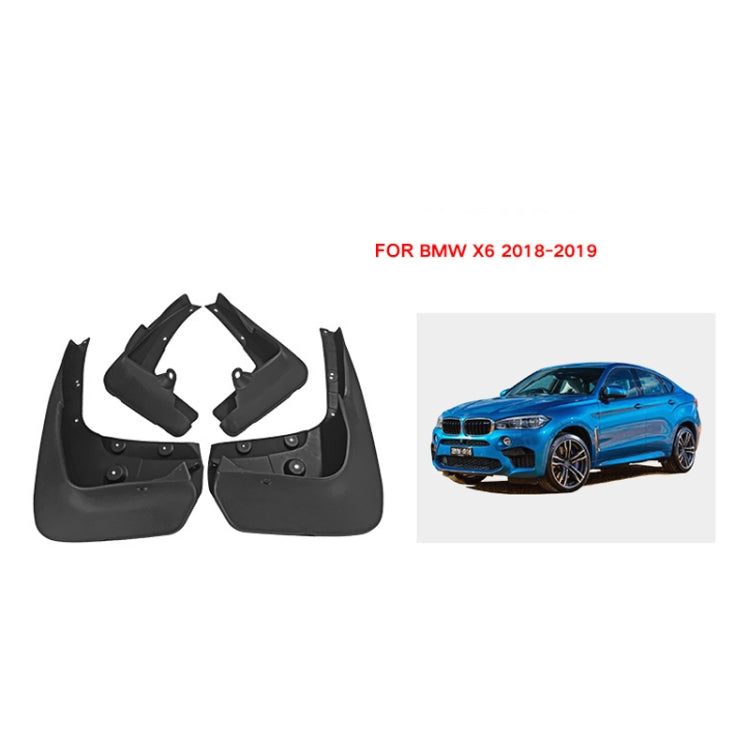 For BMW X6 2018-2019 4pcs/Set Car Auto Soft Plastic Splash Flaps Fender Guard, For BMW X6 2018-2019