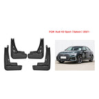 For Audi A3 Sedan Sport 2021 4pcs/Set Car Auto Soft Plastic Splash Flaps Fender Guard, For Audi A3 Sedan Sport 2021