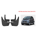 For Mercedes-Benz Smart 2009-2015 4pcs/Set Car Auto Soft Plastic Splash Flaps Fender Guard, For Mercedes-Benz Smart 2009-2015