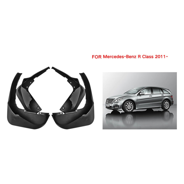 For Mercedes-Benz R-class 2011-2022 4pcs/Set Car Auto Soft Plastic Splash Flaps Fender Guard, For Mercedes-Benz R-class 2011-2022