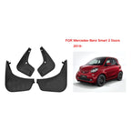 For Mercedes-Benz Smart 2-door 2016-2021 4pcs/Set Car Auto Soft Plastic Splash Flaps Fender Guard, For Mercedes-Benz Smart 2-door 2016-2021