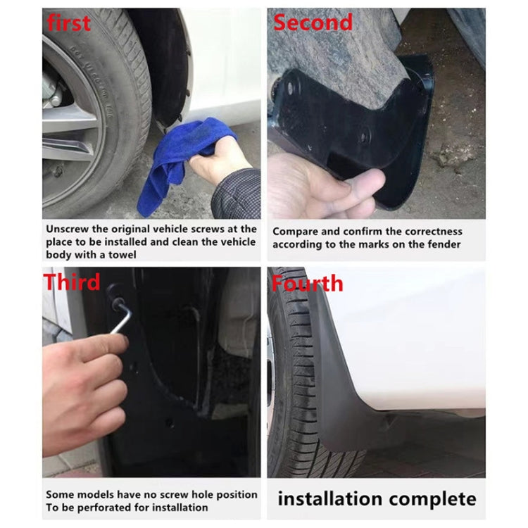 For Volkswagen Sharan 2012-2019 4pcs/Set Car Auto Soft Plastic Splash Flaps Fender Guard, For Volkswagen Sharan 2012-2019
