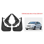 For Mercedes-Benz B200 2008-2011 4pcs/Set Car Auto Soft Plastic Splash Flaps Fender Guard, For Mercedes-Benz B200 2008-2011