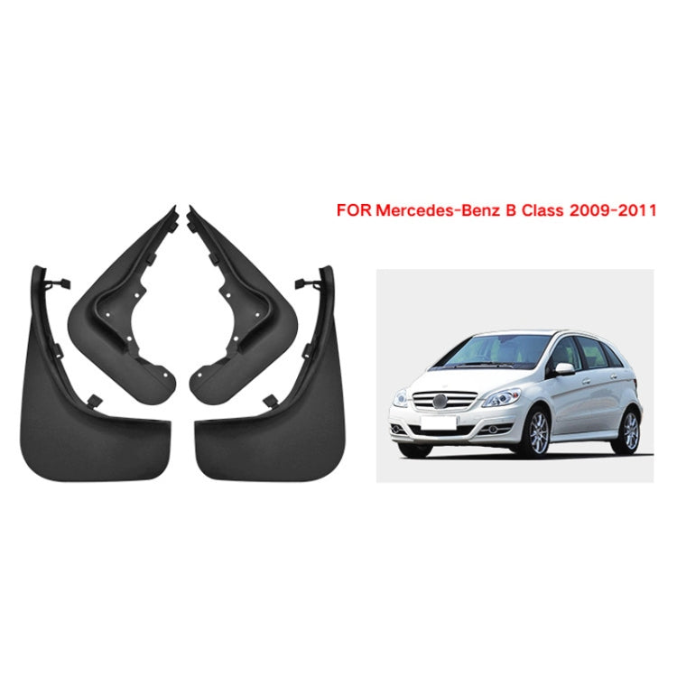 For Mercedes-Benz B200 2008-2011 4pcs/Set Car Auto Soft Plastic Splash Flaps Fender Guard, For Mercedes-Benz B200 2008-2011