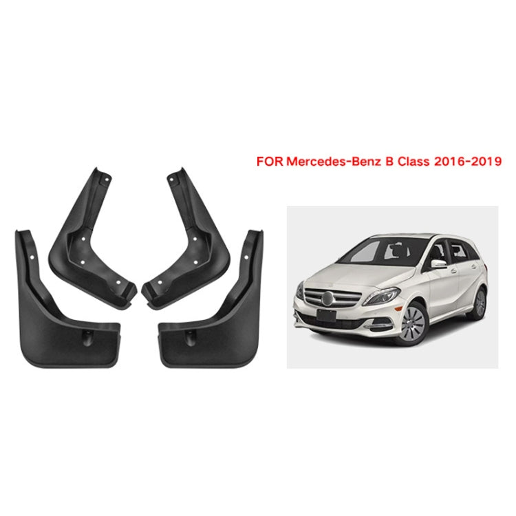 For Mercedes-Benz B-class 2016-2019 4pcs/Set Car Auto Soft Plastic Splash Flaps Fender Guard, For Mercedes-Benz B-class 2016-2019