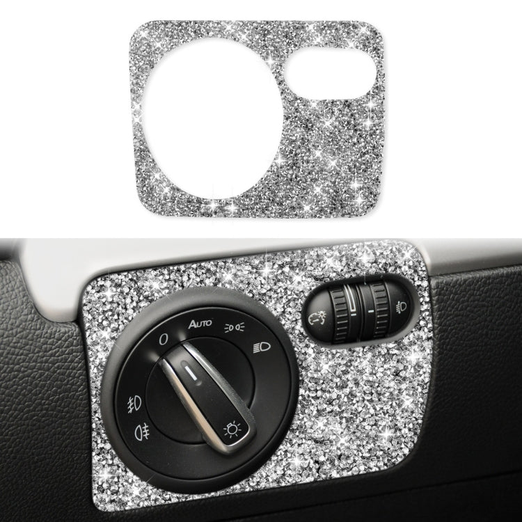 Car Headlight Diamond Decoration Cover Sticker for Volkswagen Golf 6 2008-2012, Left-hand Drive, Headlight, Left-hand Drive
