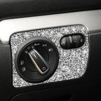 Car Headlight Diamond Decoration Cover Sticker for Volkswagen Golf 6 2008-2012, Left-hand Drive, Headlight, Left-hand Drive