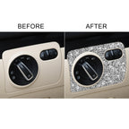 Car Headlight Diamond Decoration Cover Sticker for Volkswagen Golf 6 2008-2012, Left-hand Drive, Headlight, Left-hand Drive