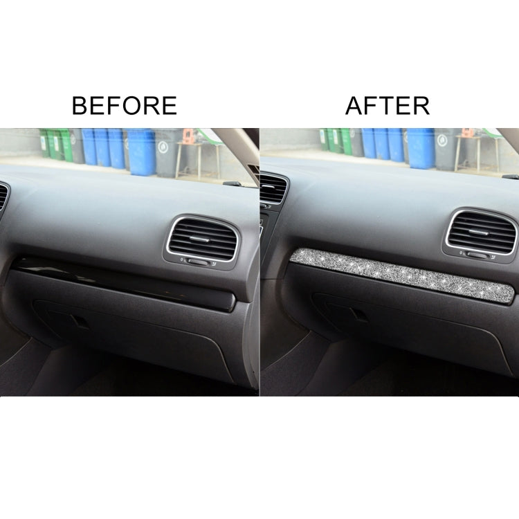 Car Central Control Diamond Decoration Cover Sticker for Volkswagen Golf 6 2008-2012, Left-hand Drive, Central Control, Left-hand Drive