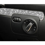 Car Central Control Diamond Decoration Cover Sticker for Volkswagen Golf 6 2008-2012, Right-hand Drive, Central Control, Right-hand Drive