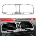 Car Middle Air Outlet Diamond Decoration Cover Sticker for Volkswagen Golf 6 2008-2012, Left and Right Drive, Middle Air Outlet