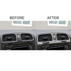 Car Middle Air Outlet Diamond Decoration Cover Sticker for Volkswagen Golf 6 2008-2012, Left and Right Drive, Middle Air Outlet