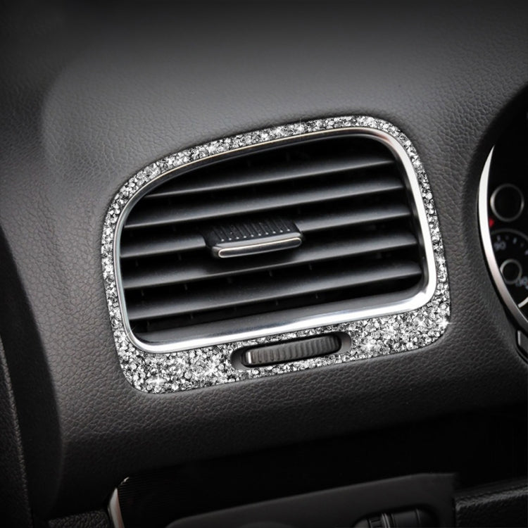 Car Left and Right Air Outlet Diamond Decoration Cover Sticker for Volkswagen Golf 6 2008-2012, Left and Right Drive, Left and Right Air Outlet