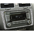 Car CD Panel Diamond Decoration Cover Sticker for Volkswagen Golf 6 2008-2012, Left and Right Drive, CD Panel