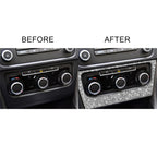 Car AC Panel Diamond Decoration Cover Sticker for Volkswagen Golf 6 2008-2012, Left and Right Drive, AC Panel