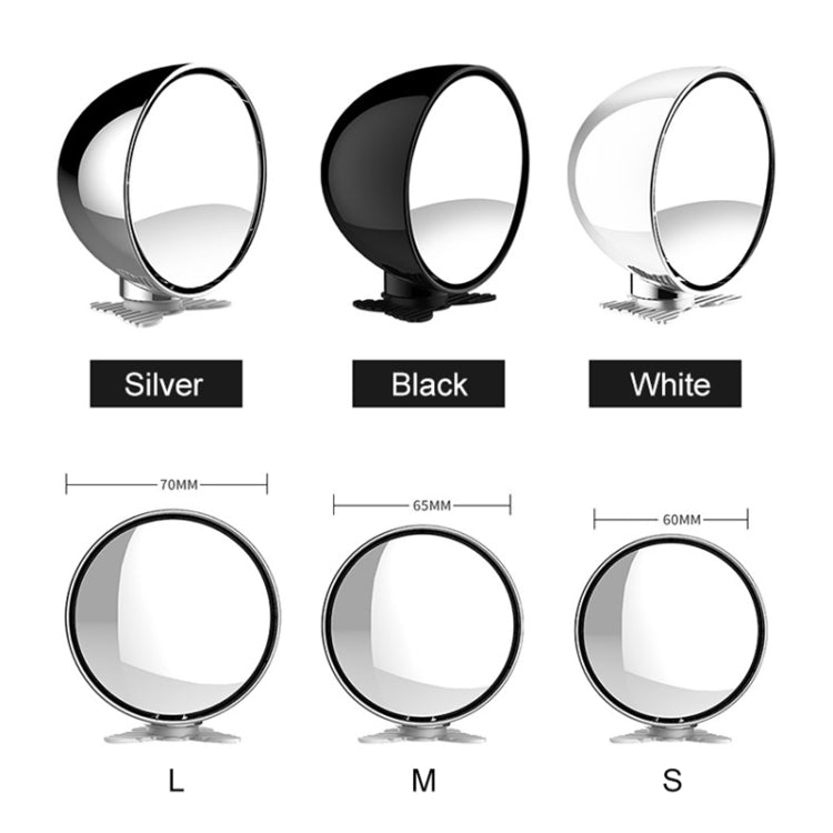 3R-043 Auxiliary Rear View Mirror Car Adjustable Blind Spot Mirror Wide Angle Auxiliary  Side Mirror, Diameter: 60mm, 3R-043 (White), 3R-043 (Black), 3R-043 (Silver)