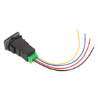 TS-202 For Toyota Blue-green Light Car Small Dual Control Switch with Lock, with Lock 5