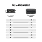 For Volvo 8 Pin Female to OBDII Female Truck Adapter Cable, For Volvo 8 Pin Female to OBDII Female