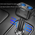Y48TC QC3.0 + Type-C Dual Port Fast Charging Multi-function Car Charger Cigarette Lighter, Y48TC
