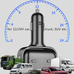 Y48TC QC3.0 + Type-C Dual Port Fast Charging Multi-function Car Charger Cigarette Lighter, Y48TC