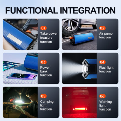 TS03C 6000mAh + EVA Bag Car Emergency Start Power Supply Air Pump Integrated Machine, Low Version, Low Version