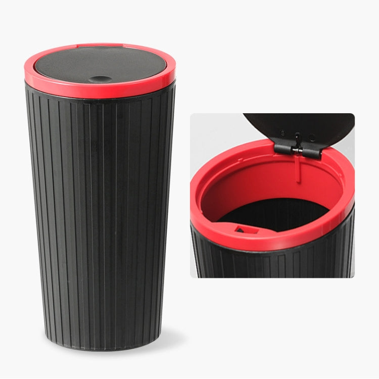 DM-143 Car Armrest Box Storage Box Car Round Trash Can With Lid