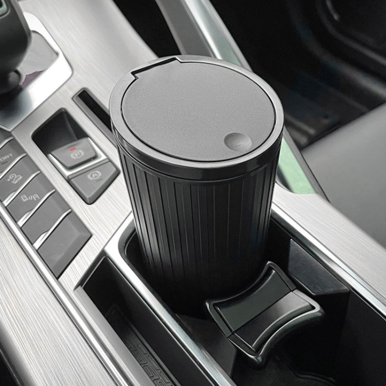 DM-143 Car Armrest Box Storage Box Car Round Trash Can With Lid